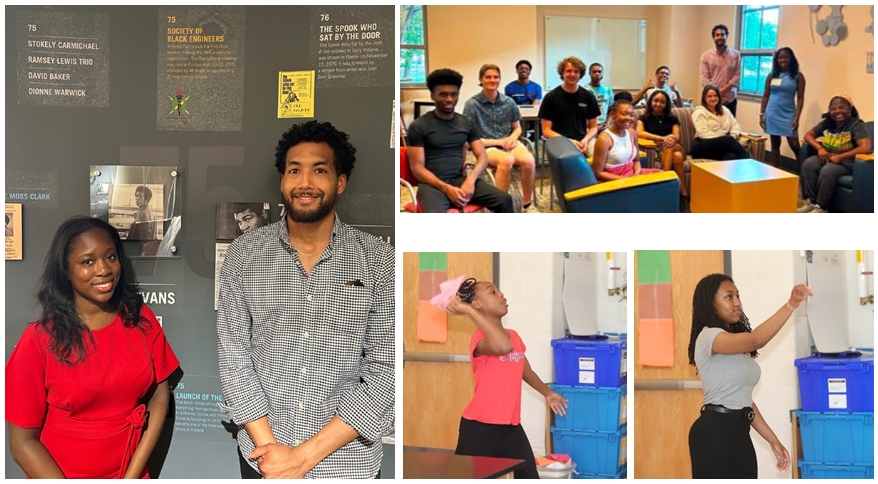 NSBE Leadership got to see the NSBE plaque at Purdue’s Black Cultural Center commemorating its beginning at Purdue. Standing in the group photo, the NSBE leaders also met with the 2023 cohort of REM students. 