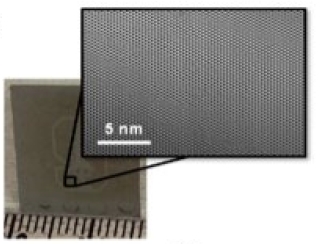 A high-quality monolayer of molybdenum disulfide, a semiconductor similar to silicon.