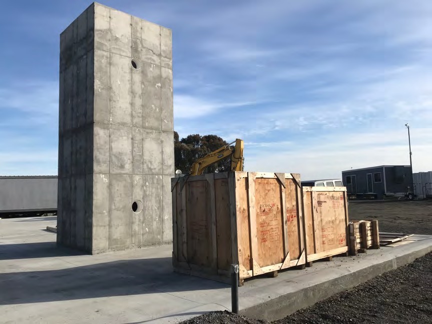 The bioreactor under construction at Silicon Valley Clean Water will assess the benefits and performance of mainstream, full anaerobic treatment to facilitate energy savings and water reuse